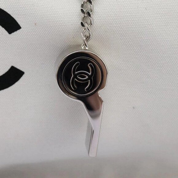 CHANEL Ladies First Tote Bag Canvas Black White CC Auth PP319AV - Picture 13 of 16